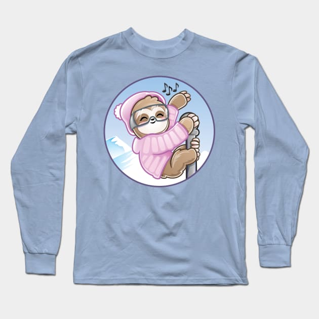 Ski Rave Kid Baby Sloth Dance Long Sleeve T-Shirt by PnJ